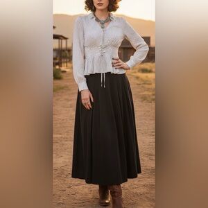 Ember long sleeve peasant peplum womens top sz M vampire fairygoth core charmsis